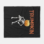 トランプキンハロウィーンおもしろいクラシック フリースブランケット (正面(横))