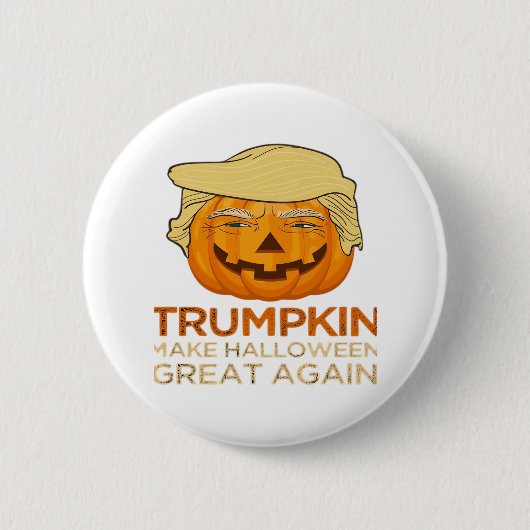 トランプキンハロウィーンおもしろいクラシック 缶バッジ (正面)