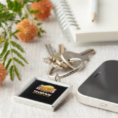 トランプキンハロウィーンカボチャ旗怖いデザイン キーホルダー (側面)