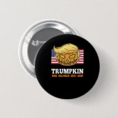 トランプキンハロウィーンカボチャ旗怖いデザイン 缶バッジ (正面&裏面)