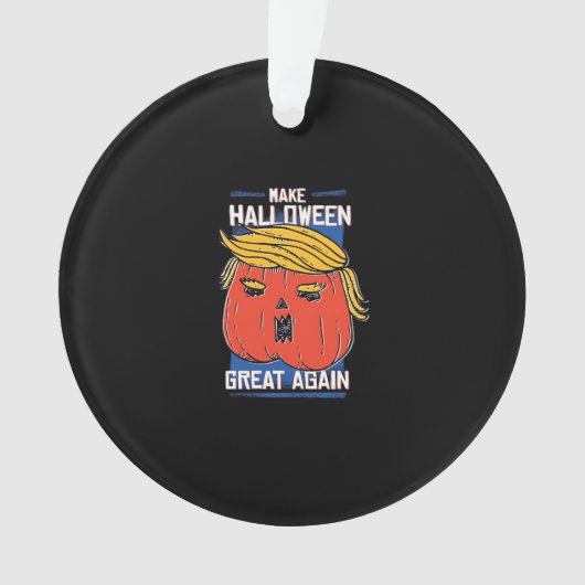 トランプキンハロウィーンパムキンクラシック オーナメント (正面)