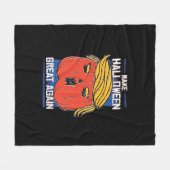 トランプキンハロウィーンパムキンクラシック フリースブランケット (正面(横))