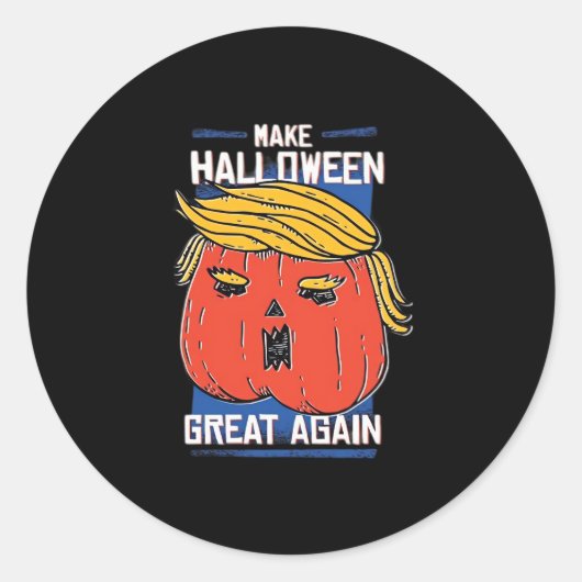 トランプキンハロウィーンパムキンクラシック ラウンドシール (正面)