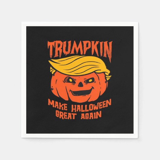 トランプキンハロウィーンパンプキン選挙 スタンダードカクテルナプキン (正面)