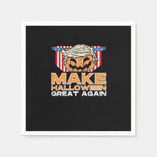 トランプキンハロウィーンヴィンテージ政治おもしろい スタンダードカクテルナプキン (正面)