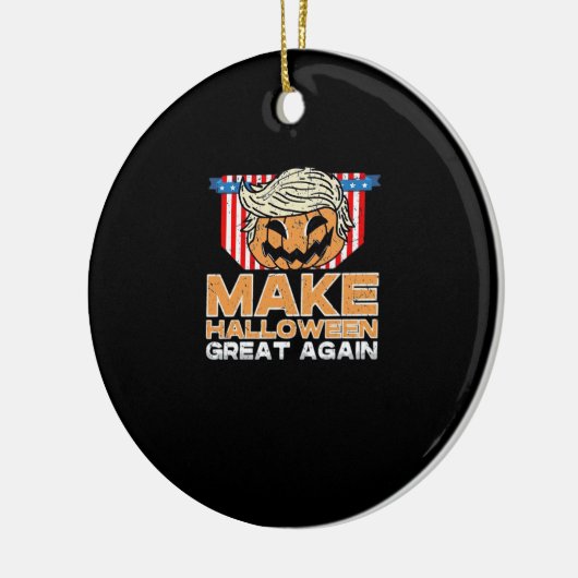 トランプキンハロウィーンヴィンテージ政治おもしろい セラミックオーナメント (左)