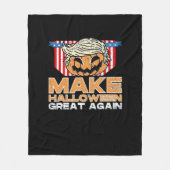 トランプキンハロウィーンヴィンテージ政治おもしろい フリースブランケット (正面)