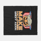 トランプキンハロウィーンヴィンテージ政治おもしろい フリースブランケット (正面(横))