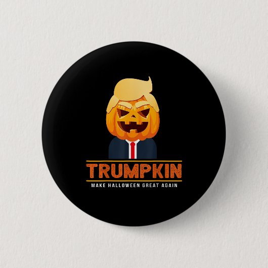 トランプキンハロウィーン素晴らしを再びハロウィーン 缶バッジ (正面)