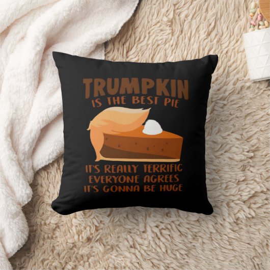 トランプキンパイおもしろい感謝祭パーティー休日 クッション (ブランケット)