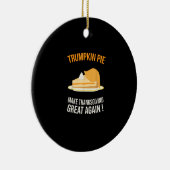 トランプキンパイが再び感謝祭を作素晴らしるカボチャ セラミックオーナメント (右)
