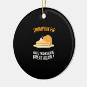 トランプキンパイが再び感謝祭を作素晴らしるカボチャ セラミックオーナメント (左)