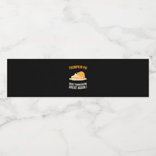 トランプキンパイが再び感謝祭を作素晴らしるカボチャ ペットボトルラベル (シングルラベル)