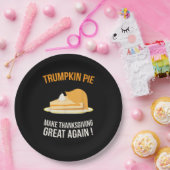 トランプキンパイが再び感謝祭を作素晴らしるカボチャ ペーパープレート (パーティー)