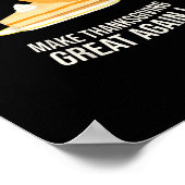 トランプキンパイが再び感謝祭を作素晴らしるカボチャ ポスター (角)