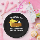 トランプキンパイが再び感謝祭素晴らしを作おもしろいる ペーパープレート (パーティー)