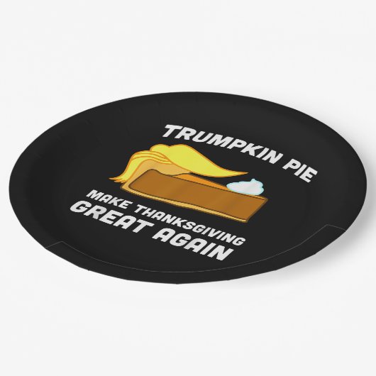 トランプキンパイが再び感謝祭素晴らしを作おもしろいる ペーパープレート (アングル)
