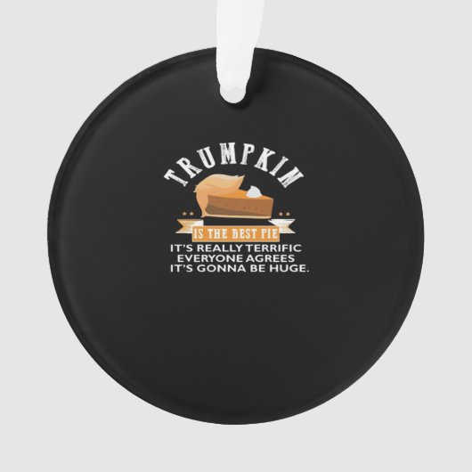 トランプキンパイで感謝祭を再び偉大に Gift Me オーナメント (正面)