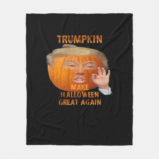 トランプキンパンプキンが再びハロウィーンを素晴らし作る フリースブランケット (正面)