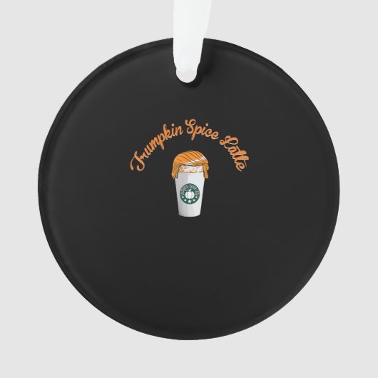 トランプキンパンプキンスパイスラテホリデーコーヒー オーナメント (正面)