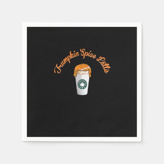 トランプキンパンプキンスパイスラテホリデーコーヒー スタンダードカクテルナプキン (正面)