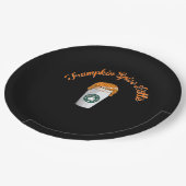 トランプキンパンプキンスパイスラテホリデーコーヒー ペーパープレート (アングル)