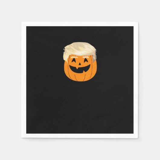 トランプキンパンプキンハロウィーンクラシック スタンダードカクテルナプキン (正面)