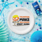 トランプキンパンプキンハロウィーンクラシック ペーパープレート (パーティー)