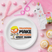 トランプキンパンプキンハロウィーンクラシック ペーパープレート (パーティー)