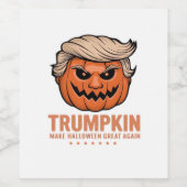 トランプキンパンプキンハロウィーンクラシック ワインラベル (シングルラベル)