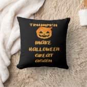 トランプキンパンプキンハロウィーンデザインおもしろい- Autumn Q クッション (ブランケット)