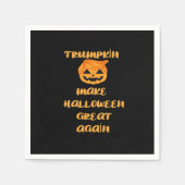 トランプキンパンプキンハロウィーンデザインおもしろい- Autumn Q スタンダードカクテルナプキン (正面)