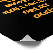 トランプキンパンプキンハロウィーンデザインおもしろい- Autumn Q ポスター (角)