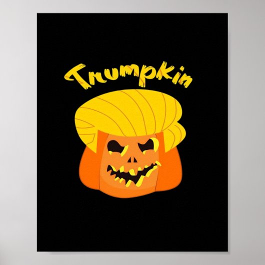 トランプキンパンプキンハロウィーンデザイン-レトロスローガン ポスター (正面)