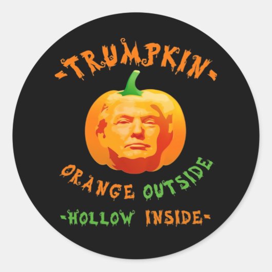 トランプキンファニーハロウィーンクラシック ラウンドシール (正面)