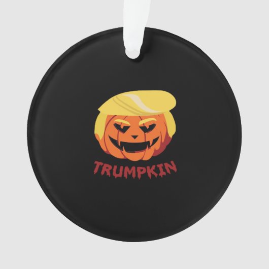 トランプキンホラーハロウィーンギフトクラシック オーナメント (正面)