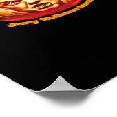 トランプキンホラー最高のハロウィンパンプキンアートデザインC ポスター (角)