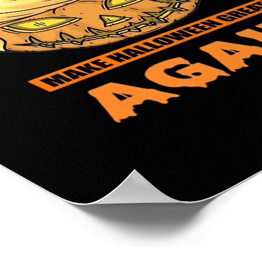 トランプキンメイクハロウィン素晴らしの再おもしろいクラシック ポスター (角)