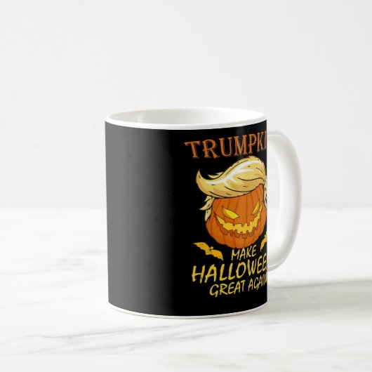 トランプキンメイクハロウィン素晴らしの再び – Pumpkiレトロ コーヒーマグカップ (正面右)