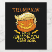 トランプキンメイクハロウィン素晴らしの再び – Pumpkiレトロ ワインラベル (シングルラベル)