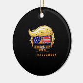 トランプキンメイクハロウィン素晴らしの再ギフトクラシック セラミックオーナメント (左)