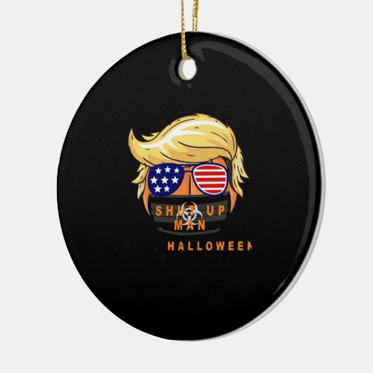トランプキンメイクハロウィン素晴らしの再ギフトクラシック セラミックオーナメント (左)