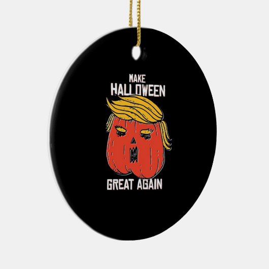 トランプキンメイクハロウィン素晴らしの再クラシック度の – Spoo セラミックオーナメント (右)