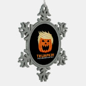 トランプキンメイクハロウィーン素晴らし再クラシック度 – Limi スノーフレークピューターオーナメント (左)