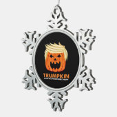 トランプキンメイクハロウィーン素晴らし再クラシック度 – Limi スノーフレークピューターオーナメント (右)