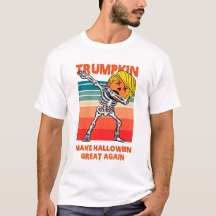 トランプキンメイクハロウィ素晴らしーンアゲイン3ダブレトロ Tシャツ