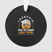 トランプキン再びハロウィン素晴らしを作るおもしろいかぼちゃ オーナメント (正面)