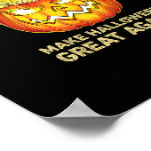 トランプキン再びハロウィン素晴らしを作るおもしろいかぼちゃ ポスター (角)