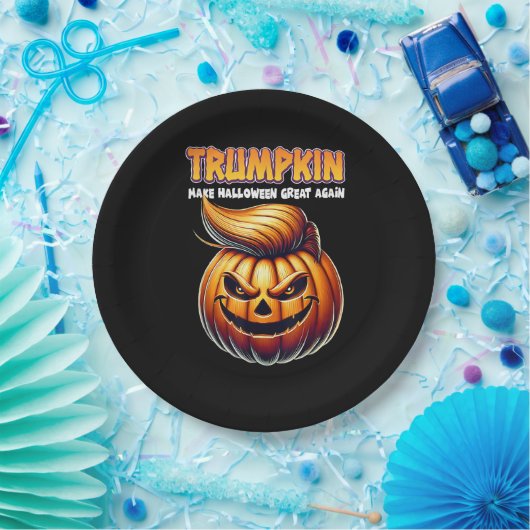 トランプキン再び素晴らしハロウィーンを作るジャック・オランター ペーパープレート (パーティー)