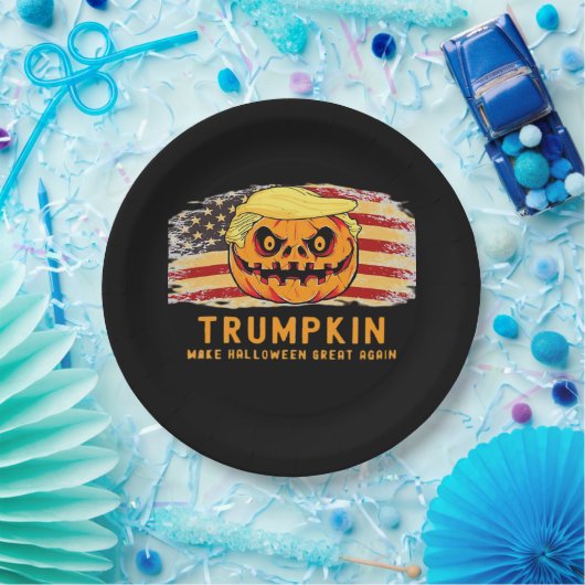 トランプキン再び素晴らし米国国旗をおもしろい作る ペーパープレート (パーティー)